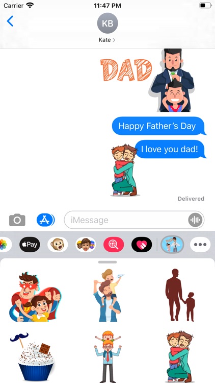 I Love Father’s Day Stickers