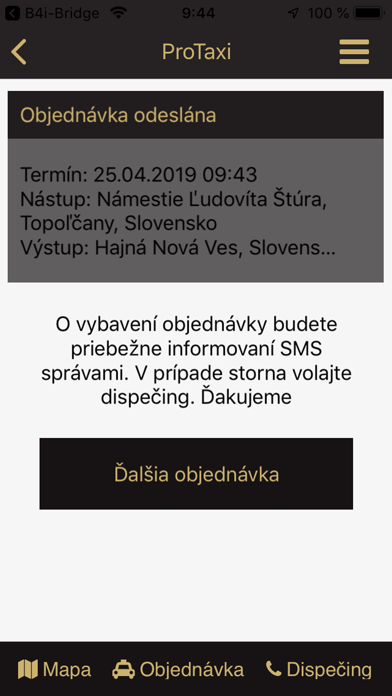 ProTaxi Topoľčany screenshot 3