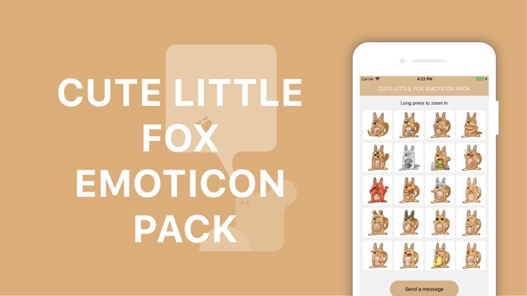 Cute little fox emoticon pack