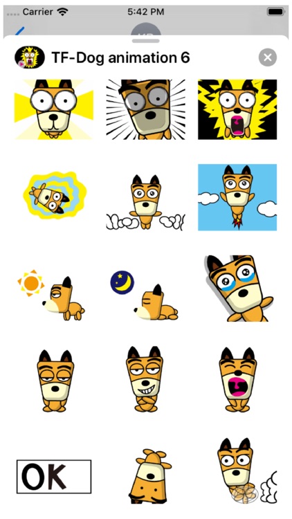 TF-Dog Animation 6 Stickers