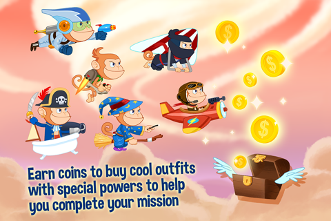 Monkey Math - Jetpack for Kids - náhled