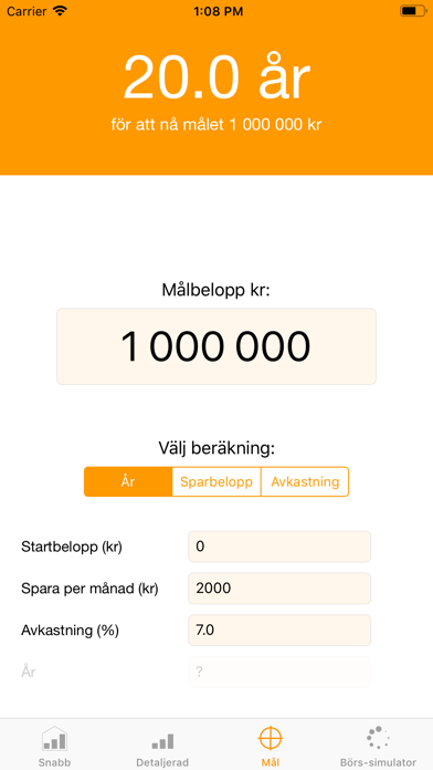 Sparräknaren screenshot 3