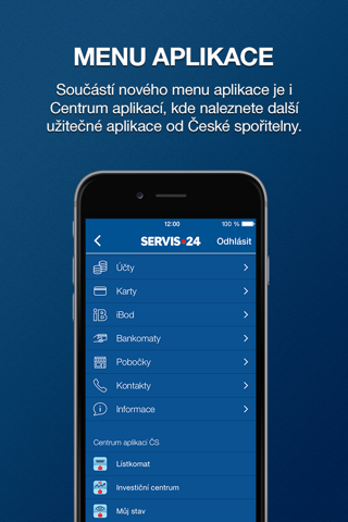 SERVIS 24 - Mobilní banka - náhled