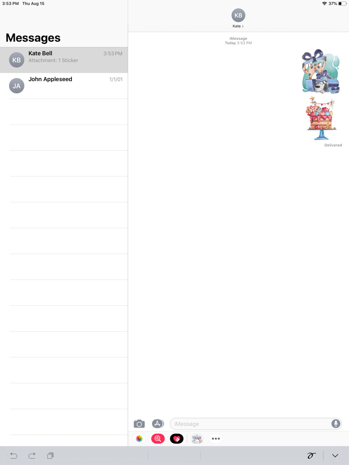 Birthday Carte Stickers