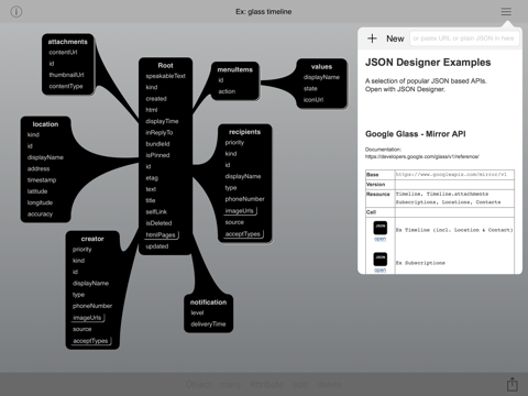 JSON Designer - náhled