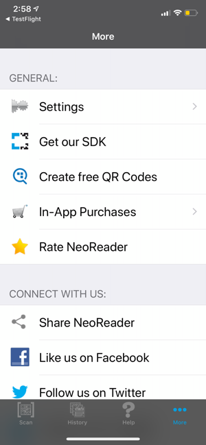 ‎NeoReader®-QR&BarcodeScanner Screenshot