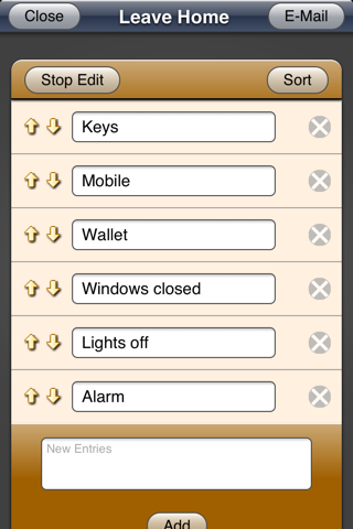 Checklists App - náhled