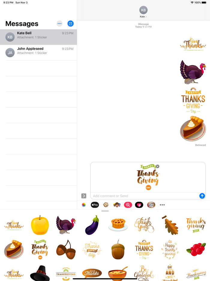 Thanksgiving Countdown · Text