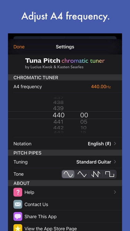 Tuna Pitch - chromatic tuner screenshot-4