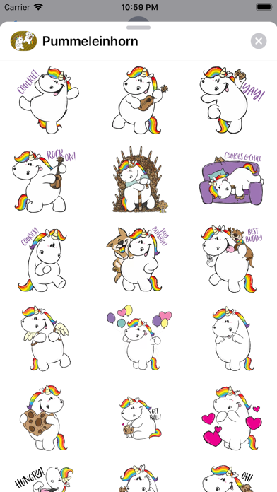 Pummeleinhorn Unicorn Stickers screenshot 2