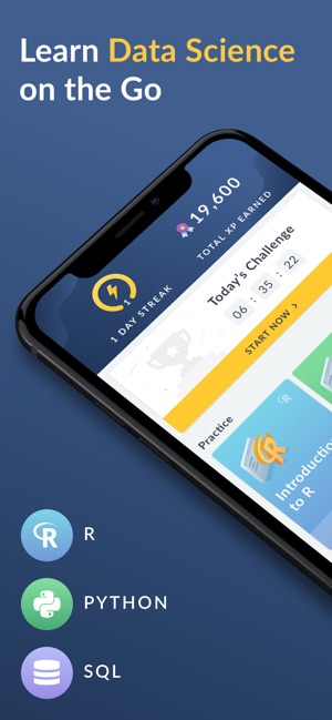 DataCamp: Learn R, Python, SQL(圖1)-速報App