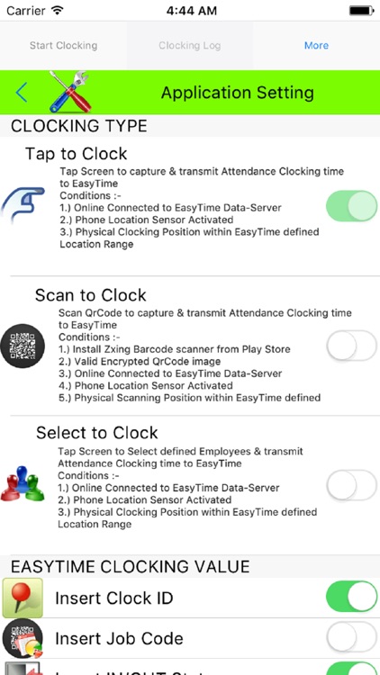 EasyTime Clocking App v6