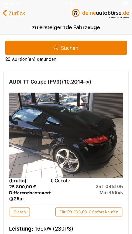 B2B-Auktion deineautobörse.de screenshot-3