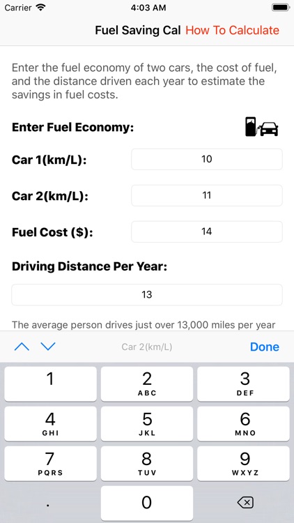 Fuel Saving Calc screenshot-3