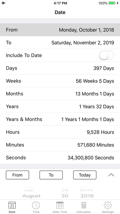 Screenshot #1 pour Date and Time Calculator
