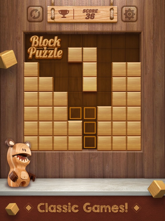 Wood Cube Puzzle на iPad