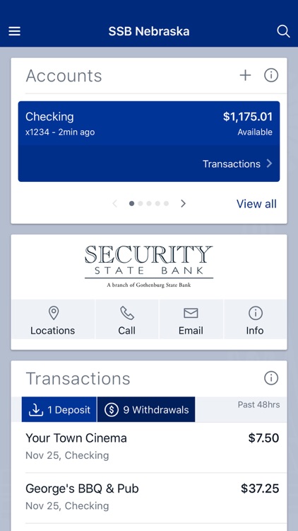 SSB Nebraska Mobile Banking