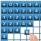 In this App, a square appears with numbers along the left side and along the top