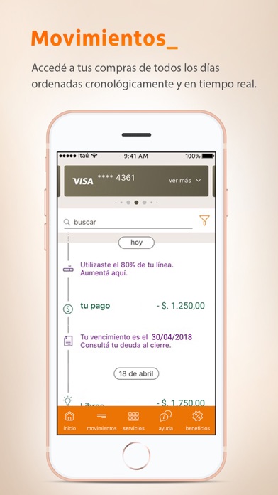 Itaú Tarjetas Uruguay screenshot 2
