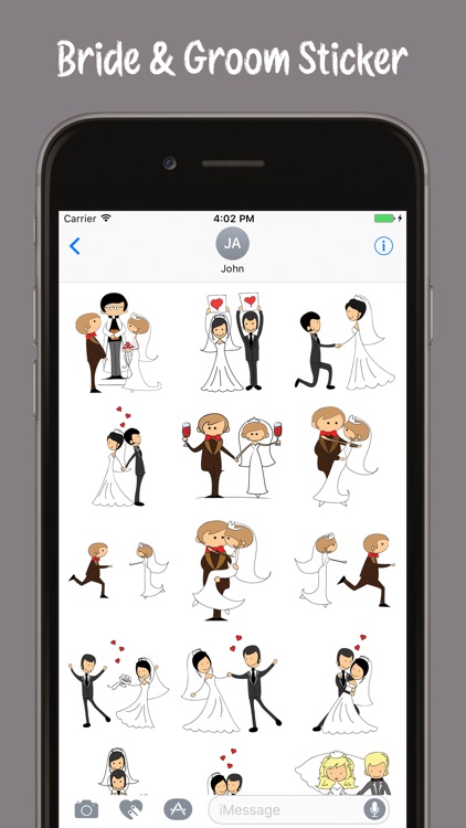 Bride Groom Stickers Pack