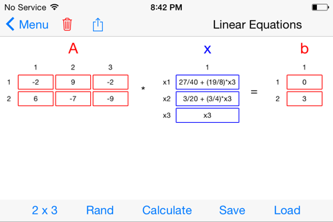 MatrixAlgebra screenshot 2