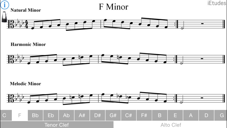 Minor Scales Alto & Tenor Clef screenshot-3