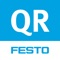 With a scanner integrated in the app, Festo Didactic components are recognized by their QR code