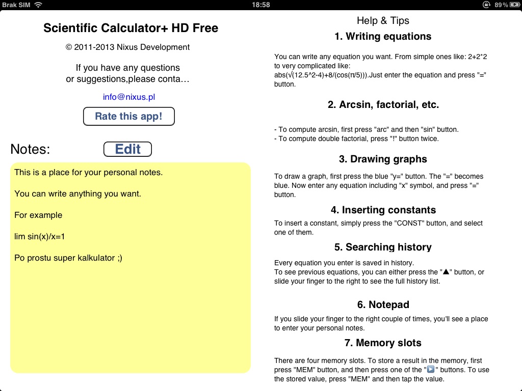 Scientific Calculator+ HD screenshot 3