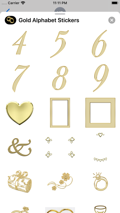 Gold Alphabet Stickers screenshot 4