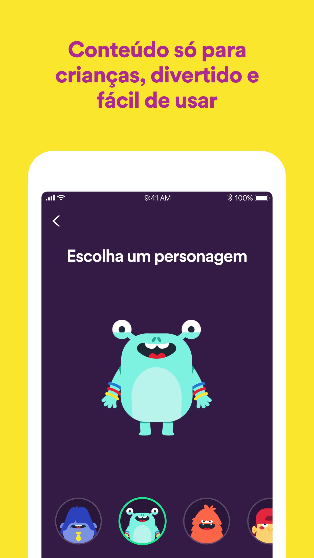 Screenshot do app Spotify Kids