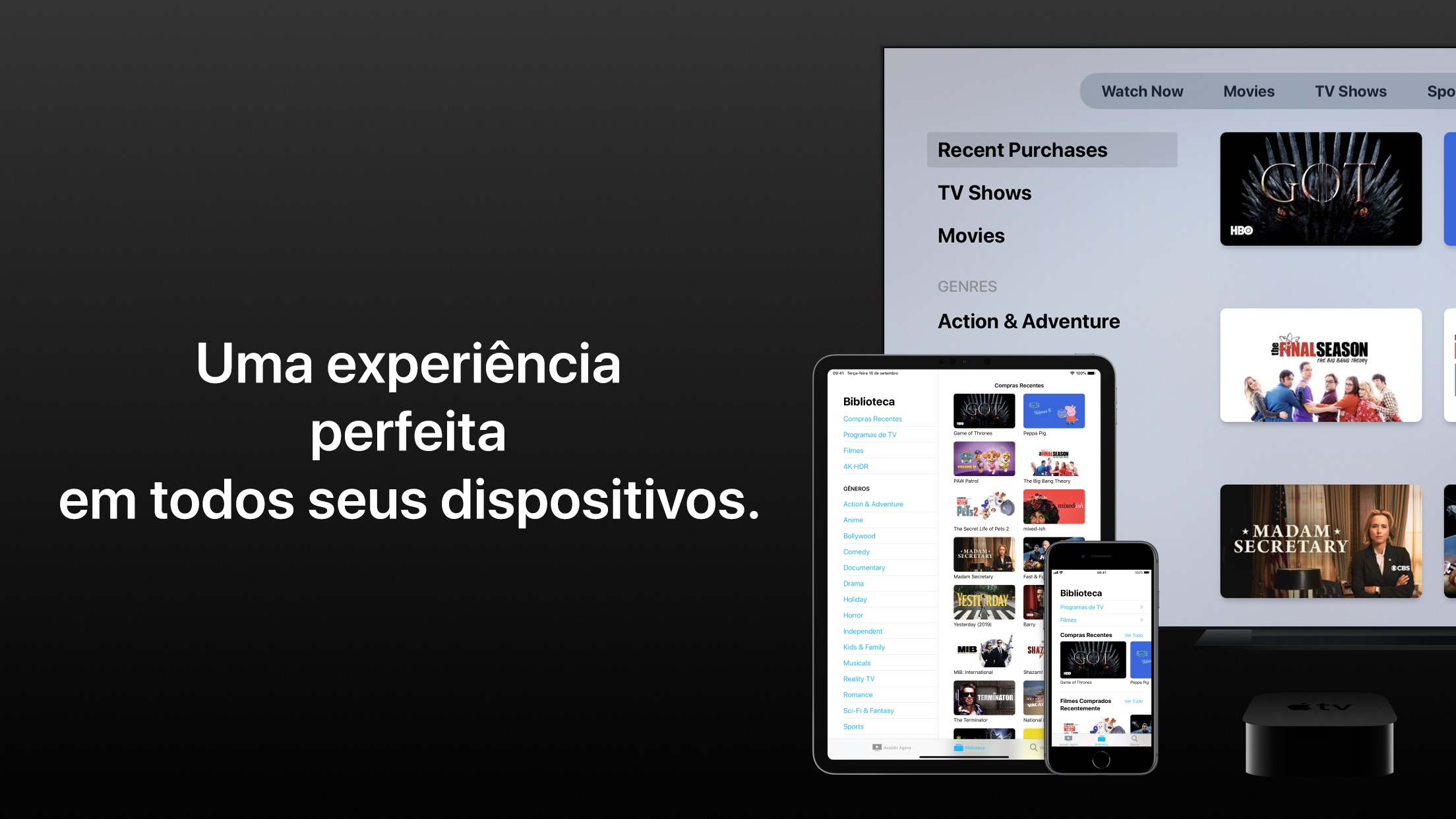 Screenshot do app Apple TV