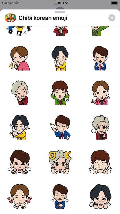 Chibi korean emoji Stickers