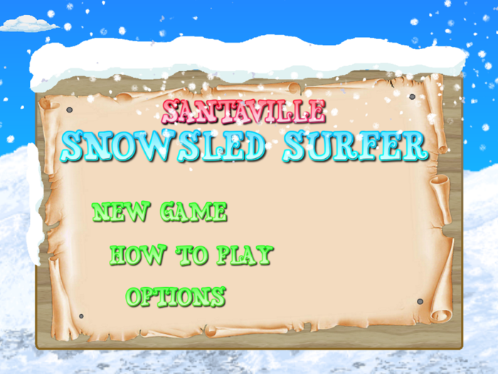 Santaville Snowsled Surfer