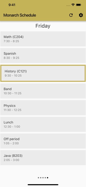 Monarch Bell Schedule