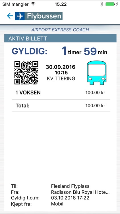 Flybussen Bergen billett screenshot-4