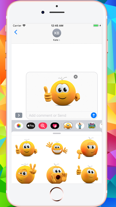 Banga Cute Emojis HD Stickers screenshot 4