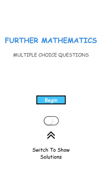 FurtherMaths (Multiple Choice)