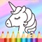 * Unicorn Coloring Book is a cool coloring book for adults and teens