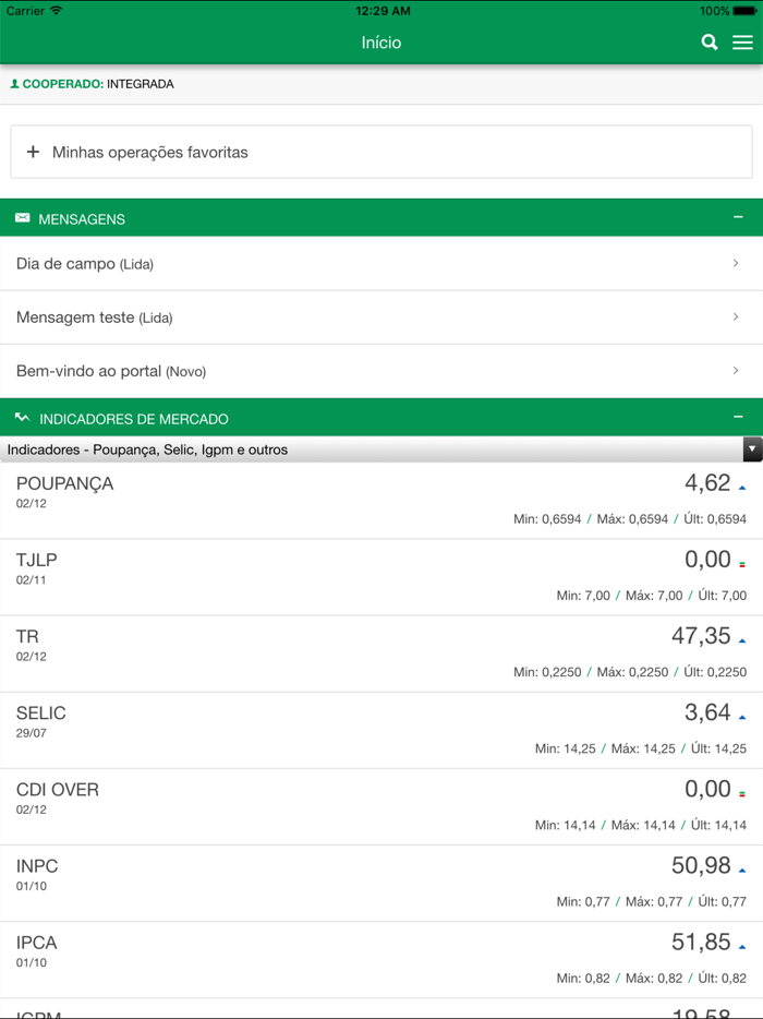 Portal do Cooperado Integrada