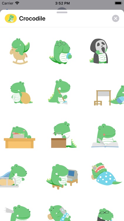 Green Crocodile Animated