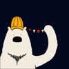 Happy Polar Bear Face Sticker