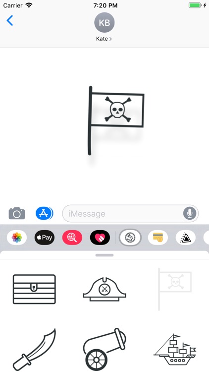 Minimal Pirate Stickers