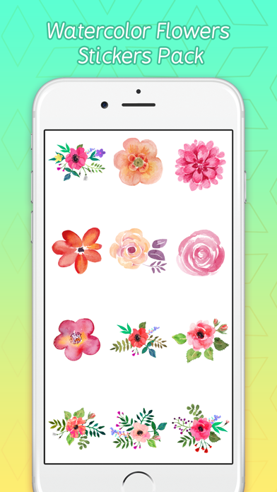 How to cancel & delete Watercolor Bouquets Stickers from iphone & ipad 3