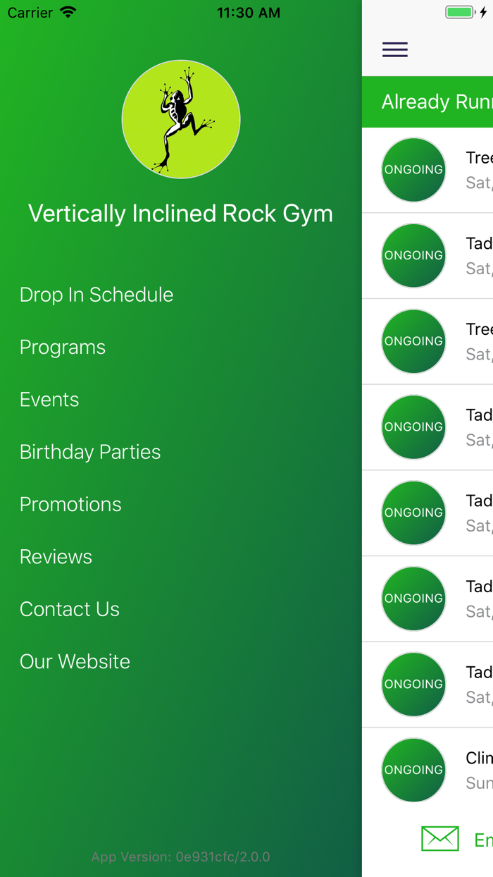 Vertically Inclined Rock Gym