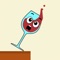 Drop balls to knock over glasses and spill everything