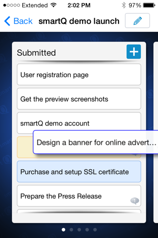 smartQ - workflow management - náhled