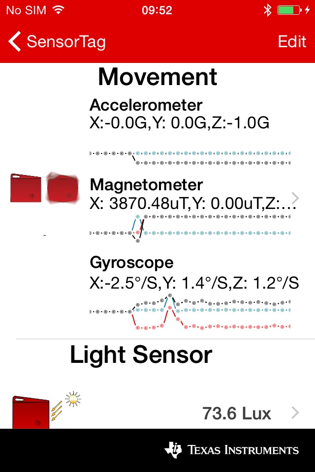 TI SensorTag screenshot 3