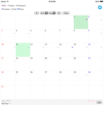Menstrual Calendar Diary - náhled