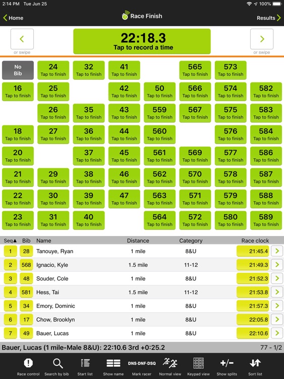 Race & Lap Timer for iPad by Webscorer Inc.