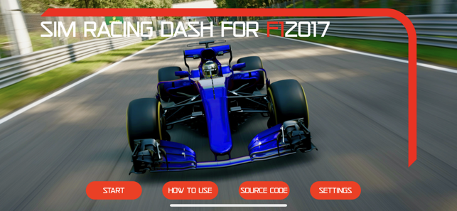 Sim Racing Dash for F1 2017